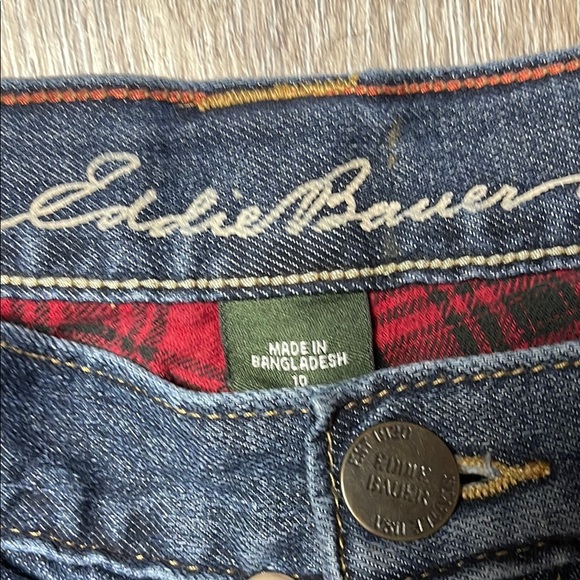 Eddie Bauer Flannel Lined Women's Relaxed Fit Straight Leg Jeans Size 10 - Picture 8 of 15